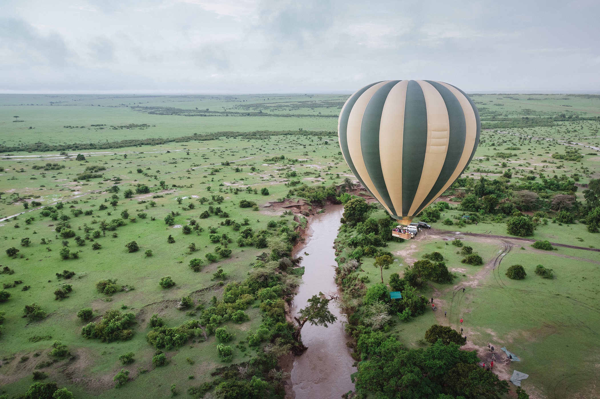 Early morning lift off - Maasai Mara, Kenya Go on a hot air balloon safari in Tanzania to admire the landscapes and wildlife from above